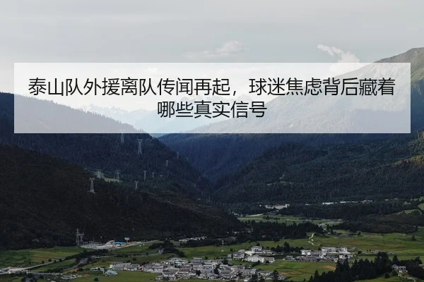 泰山队外援离队传闻再起，球迷焦虑背后藏着哪些真实信号
